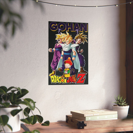 Gohan “Legacy of Z” Matte Vertical Poster | Dragon Ball Z Anime Wall Art