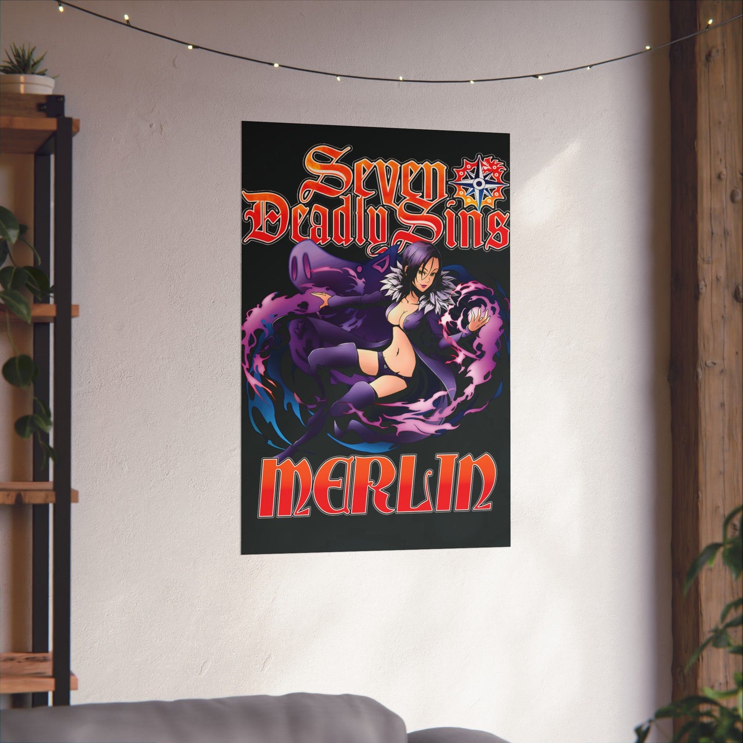 Boar Sin of Gluttony Merlin Poster | Anime-Inspired Wall Art | Manga Decor | Otaku Room Poster