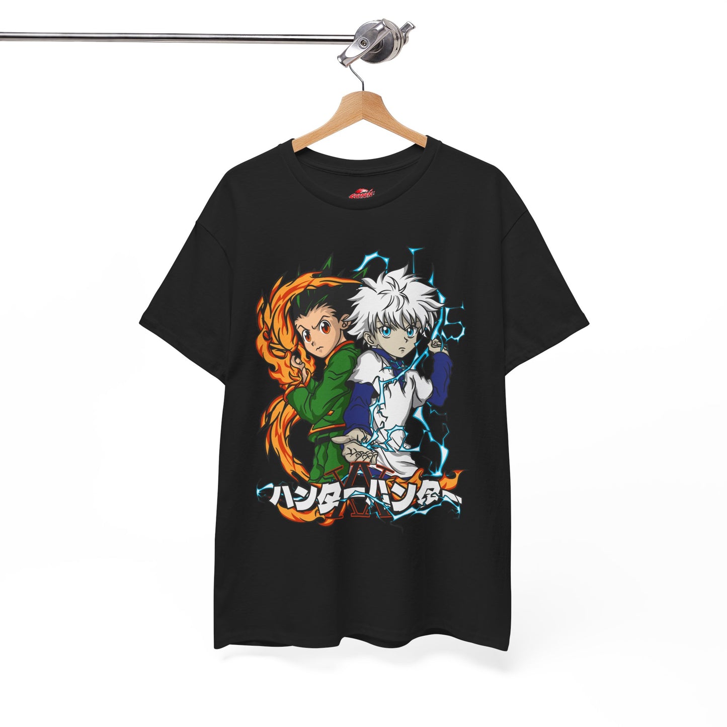 Gon and Killua Duo Unisex Heavy Cotton T-Shirt | Anime-Inspired Streetwear Graphic Tee