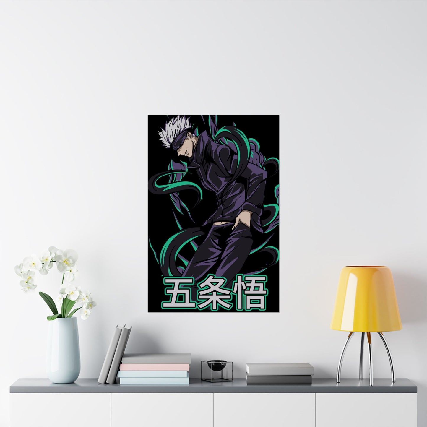 Satoru Gojo Cursed Energy Matte Vertical Poster | Anime-Inspired Wall Art | Gojo Six Eyes Print