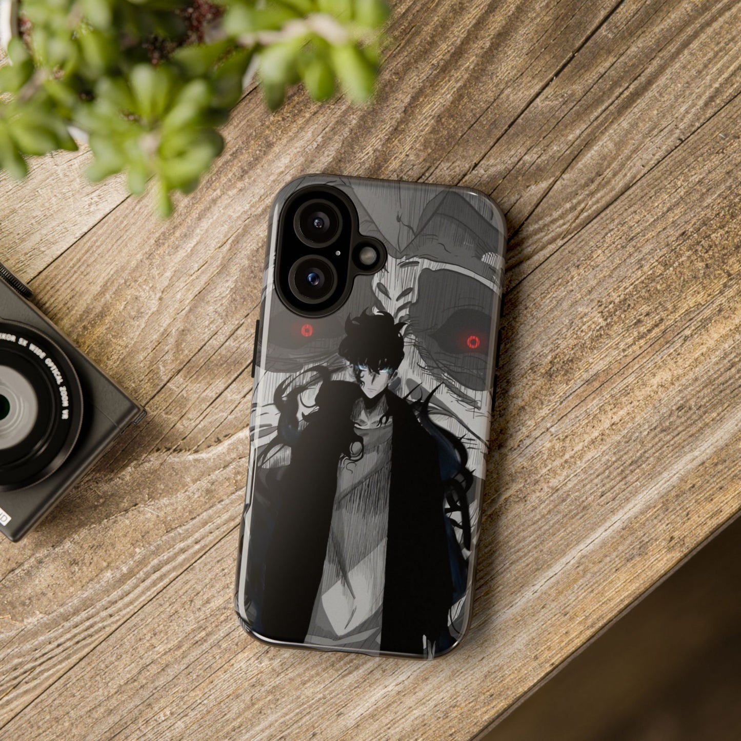 Sung Jin-Woo Monarch’s Rise Double Layered Phone Case | Shadow Monarch Anime-Inspired Protective Case for iPhone & Samsung