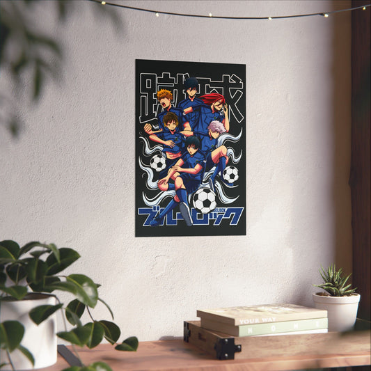 Blue Lock Team Z Matte Vertical Poster | Anime Soccer Wall Art