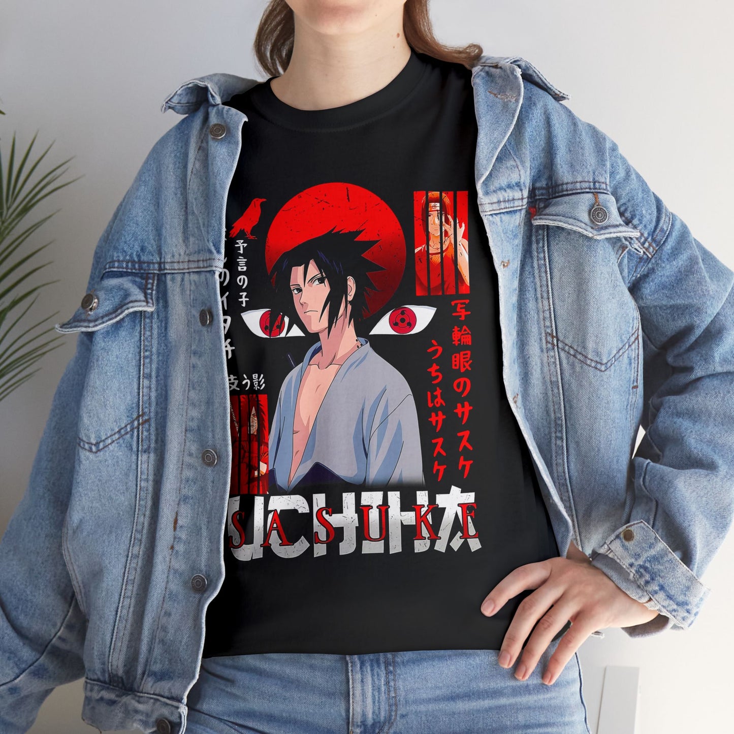 Sasuke Uchiha Unisex T-Shirt | Uchiha Clan Anime-Inspired Streetwear Graphic Tee | Mangekyo Sharingan Graphic Shirt | Otaku Manga Tee