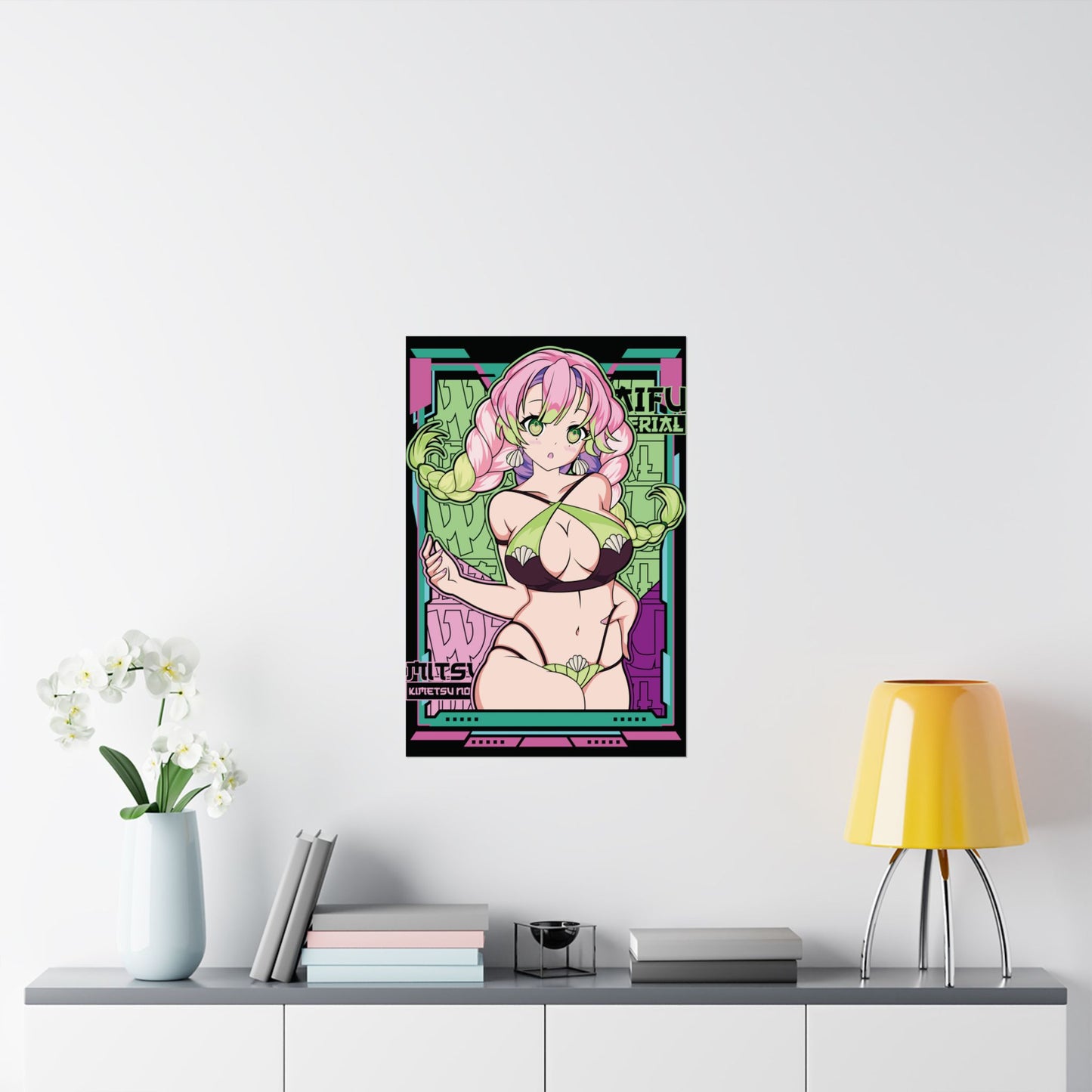 Summer Mitsuri Poster | Anime-Inspired Love Hashira Matte Wall Art