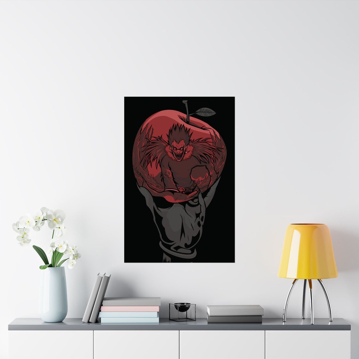 Shinigami Apple Matte Vertical Poster | Ryuk Anime-Inspired Wall Art