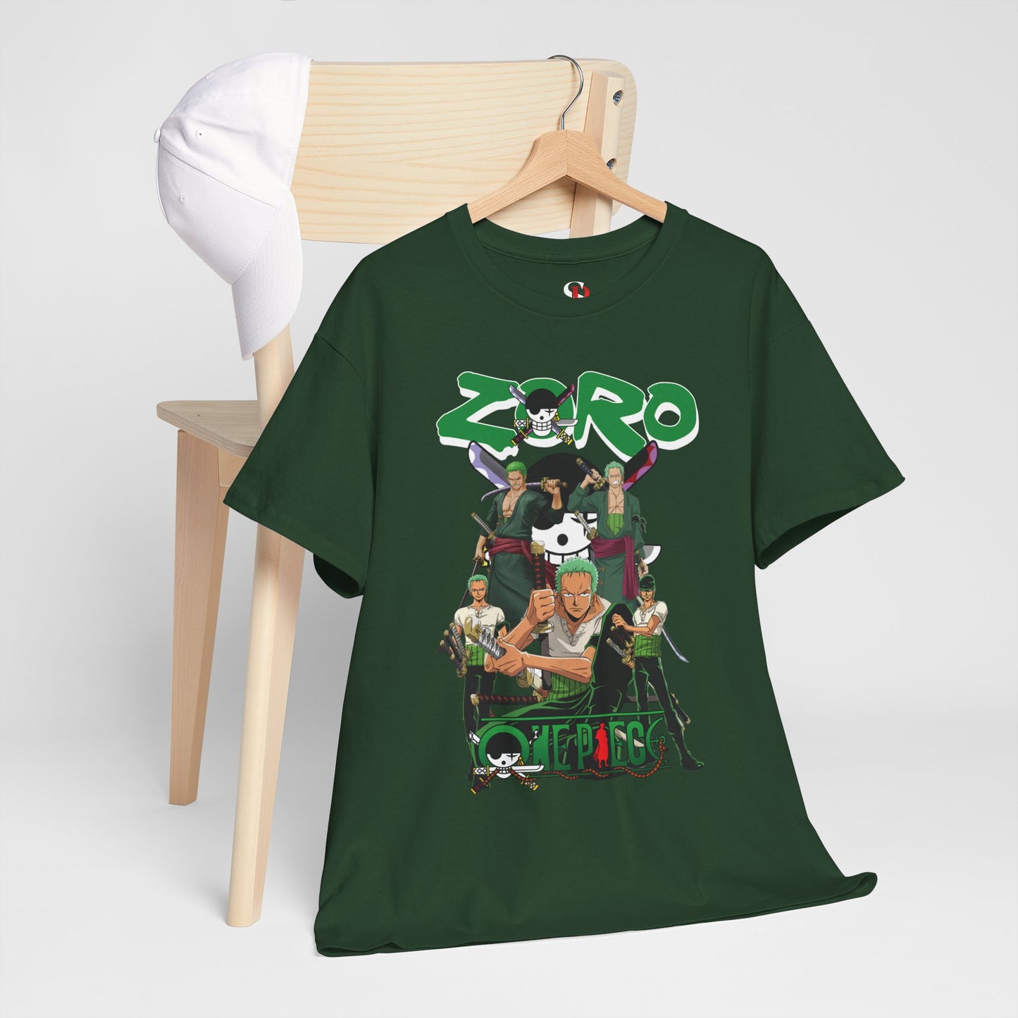 Zoro Unisex Heavy Cotton T-Shirt | One Piece Swordsman Anime Streetwear Tee