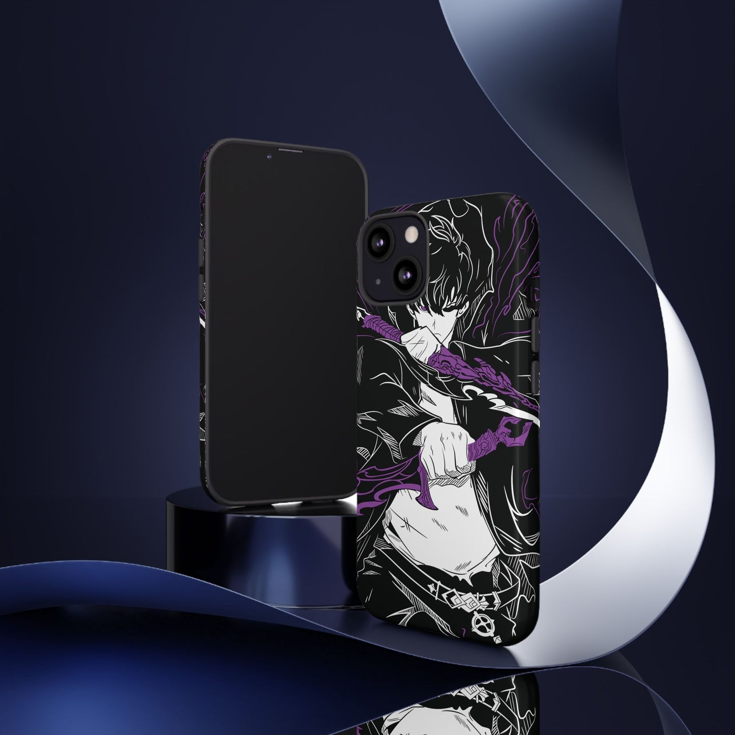 Sung Jinwoo Twin Daggers Double Layered Phone Case | Shadow Assassin Anime-Inspired Protective Case for iPhone & Samsung
