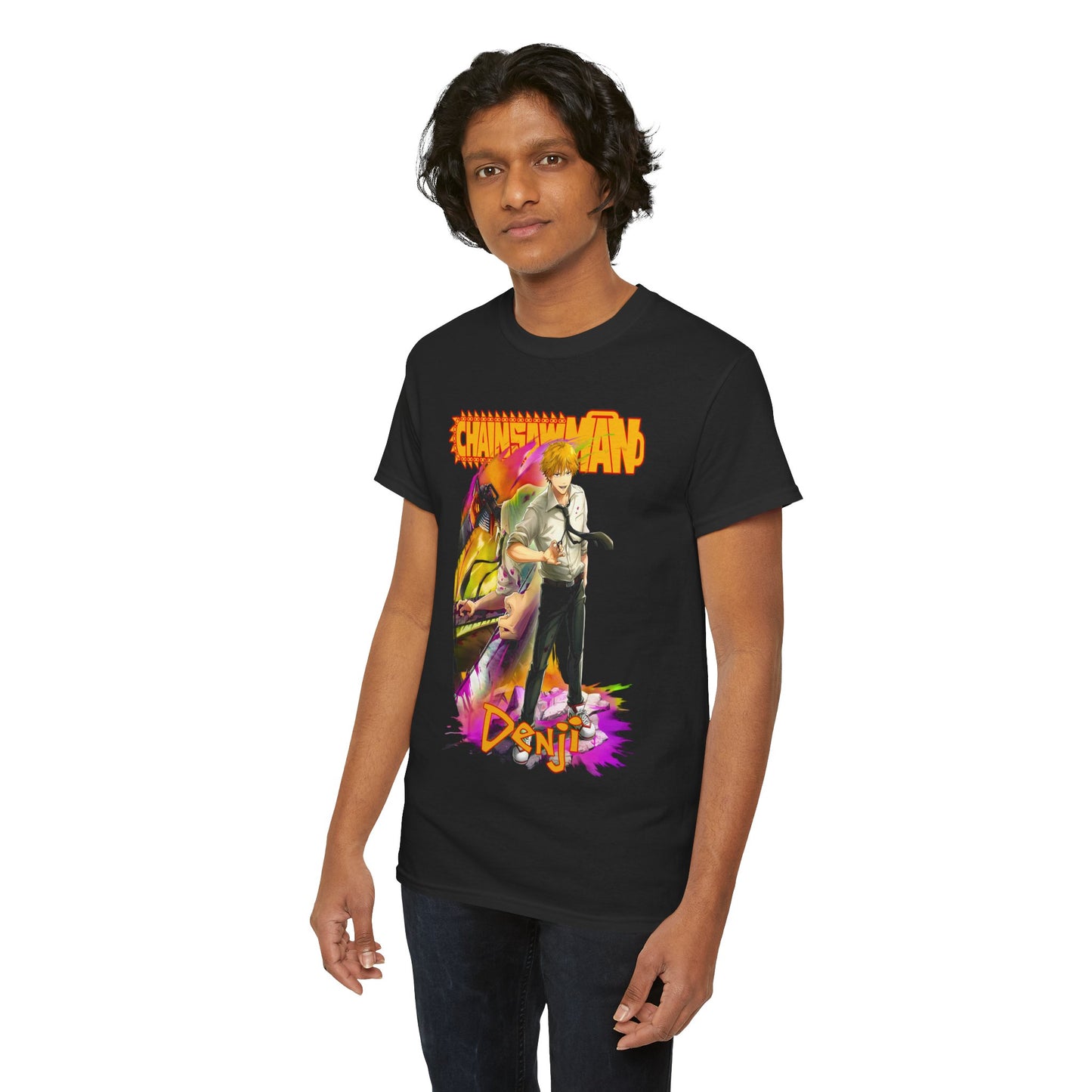 Chainsaw Devil Denji Unisex Heavy Cotton T-Shirt | Anime-Inspired Streetwear Tee