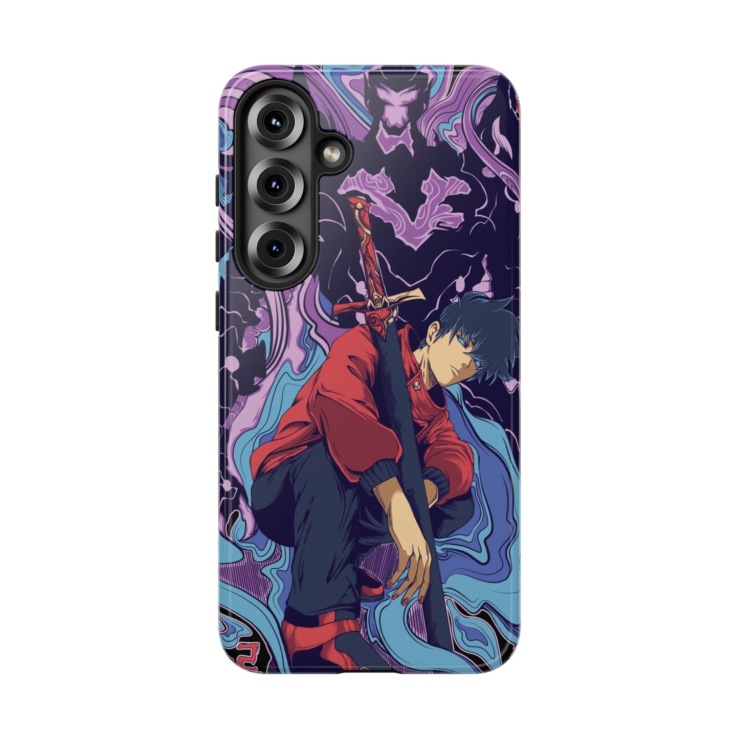 Sung Drip-Woo Double Layered Phone Case | Shadow Monarch Anime-Inspired Protective Case for iPhone & Samsung | Funny Anime Phone Cover