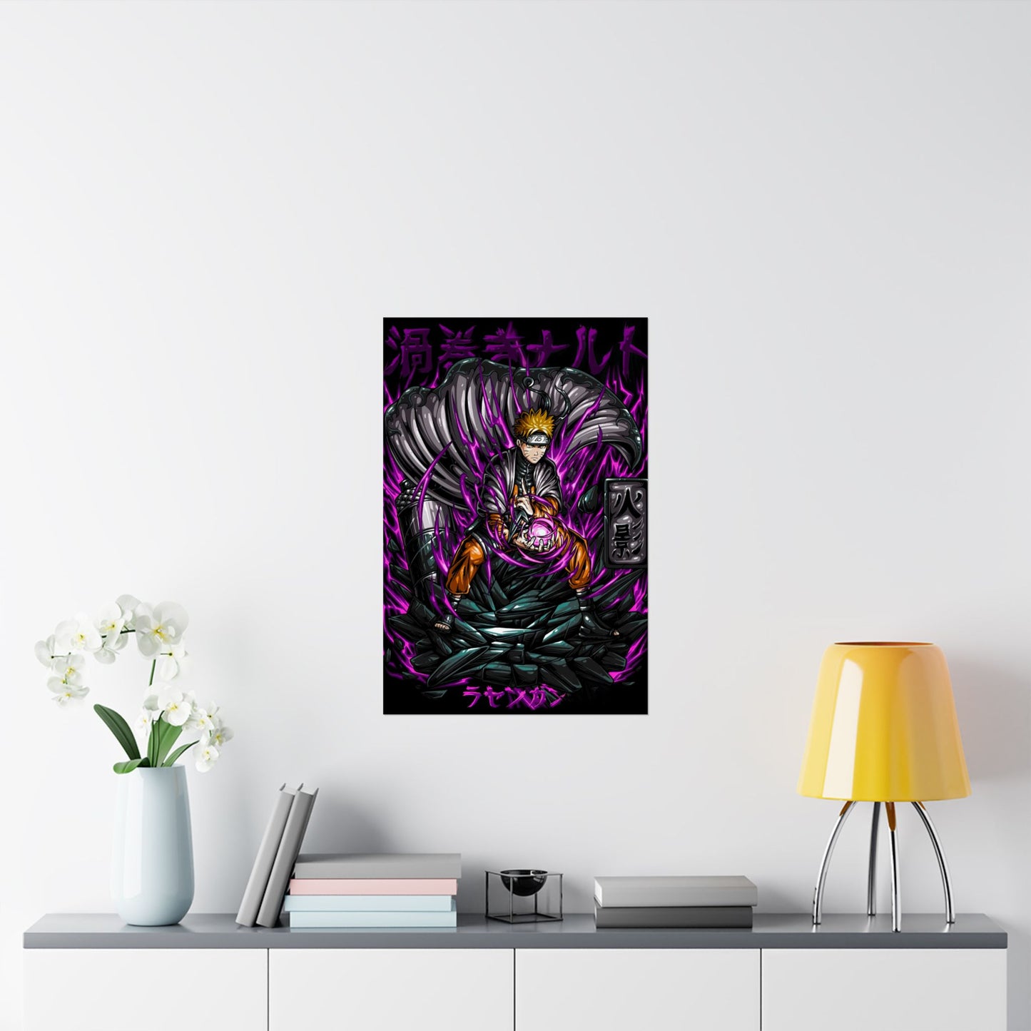 Rasengan Revenant Matte Poster | Anime-Inspired Wall Art | Dark Shinobi Chakra Decor | Otaku Manga Wall Print