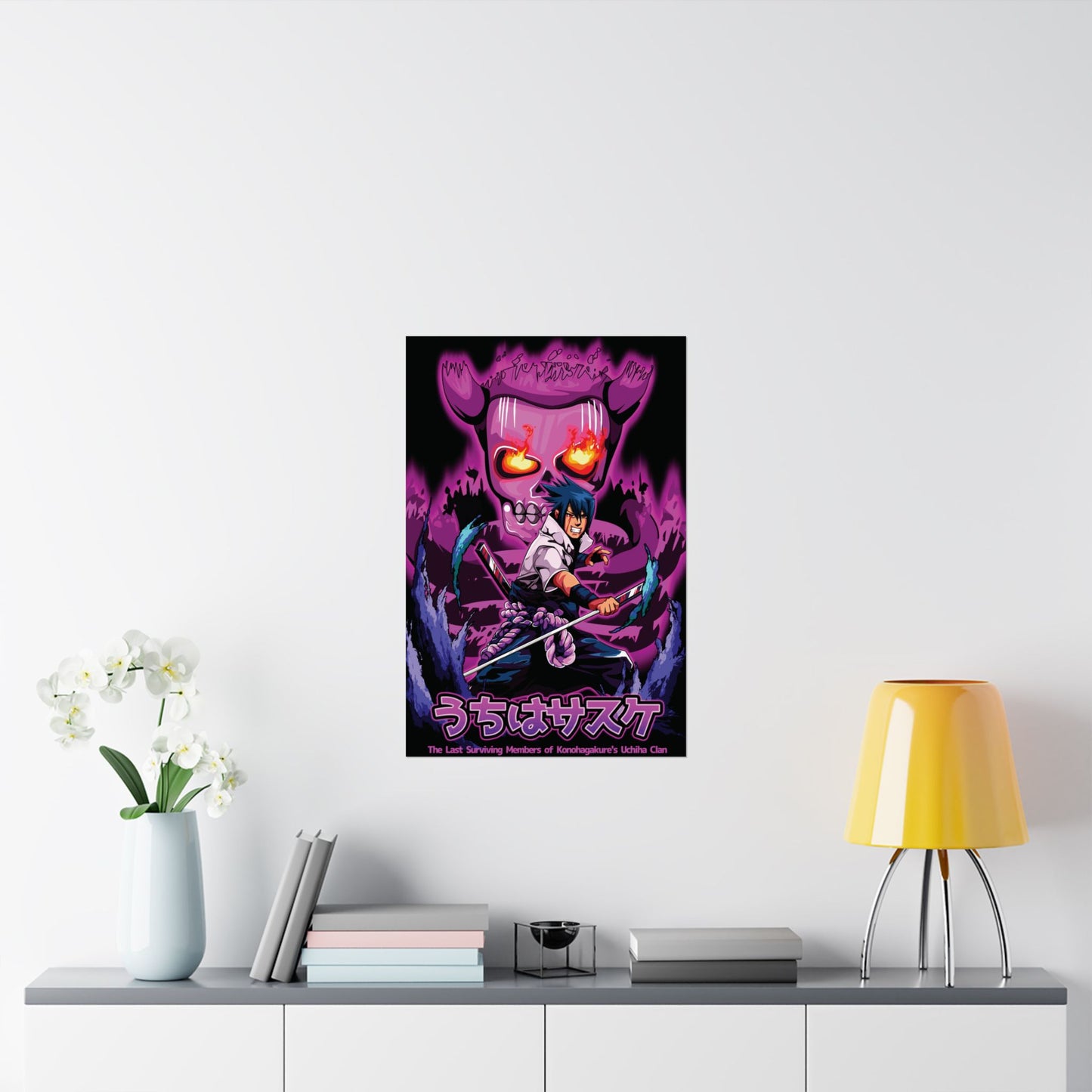 Sasuke Uchiha Susanoo Matte Poster | Anime-Ispired Wall Art | Mangekyo Sharingan Uchiha Decor | Otaku Manga Wall Print