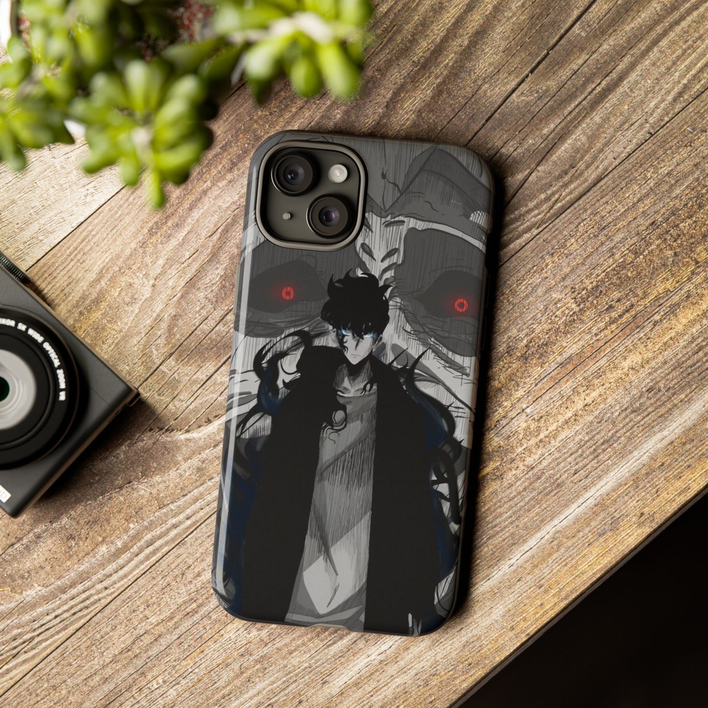 Sung Jin-Woo Monarch’s Rise Double Layered Phone Case | Shadow Monarch Anime-Inspired Protective Case for iPhone & Samsung