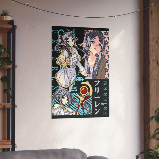 Elven Mage Frieren Matte Vertical Poster | Frieren: Beyond Journey’s End Wall Art