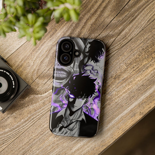 Sung Jinwoo vs Statue of God VII Double Layered Phone Case | Anime-Inspired Protective Case | Shadow Monarch iPhone & Samsung Cover