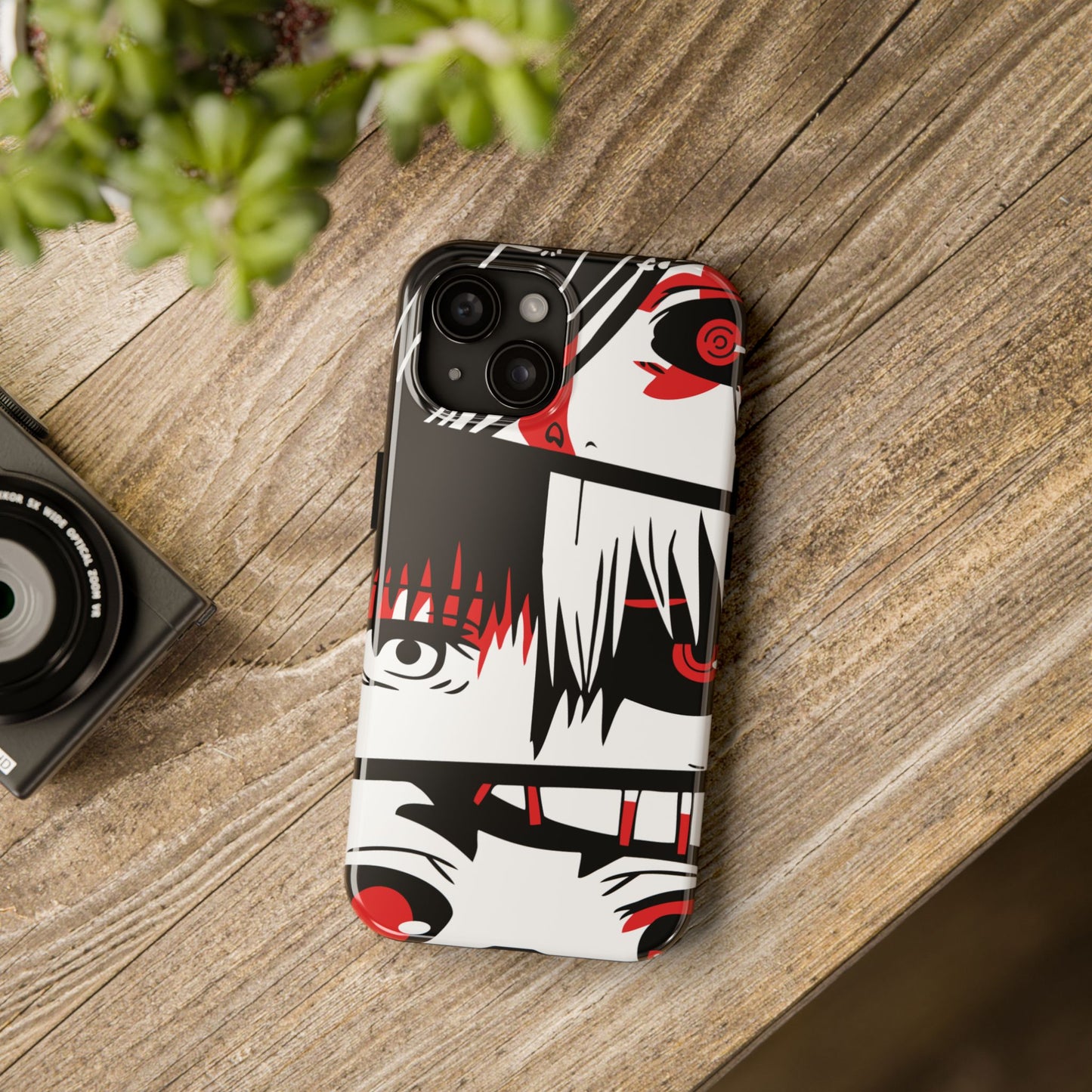 Crimson Gaze Double Layered Phone Case | Anime Protective Case | Kaneki Dark Otaku Phone Cover