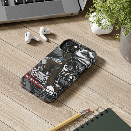 Levi vs Beast Titan Double Layered Phone Case | Attack on Titan-Inspired Protective Anime Case