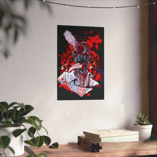 Chainsaw Devil Matte Vertical Poster | Anime-Inspired Wall Art