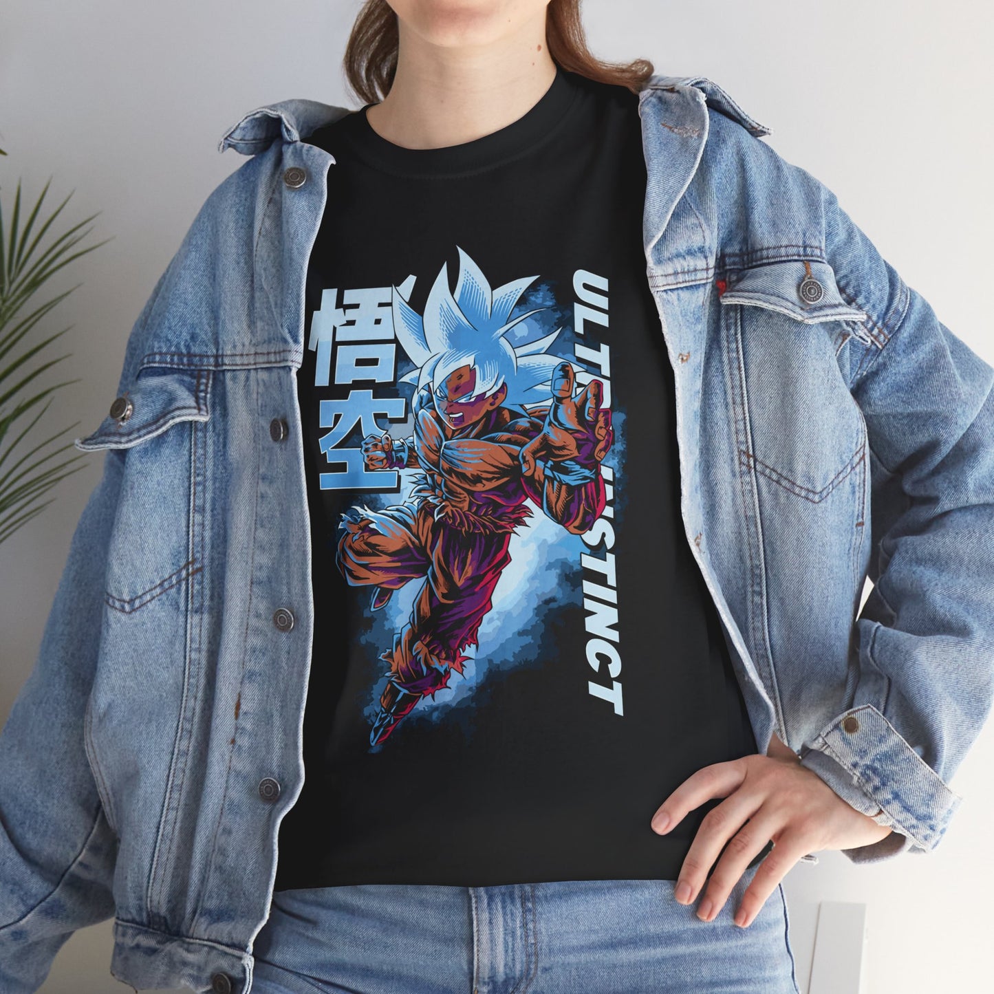 Goku Ultra Instinct Unisex Heavy Cotton T-Shirt | Dragon Ball Super-Inspired Anime Tee
