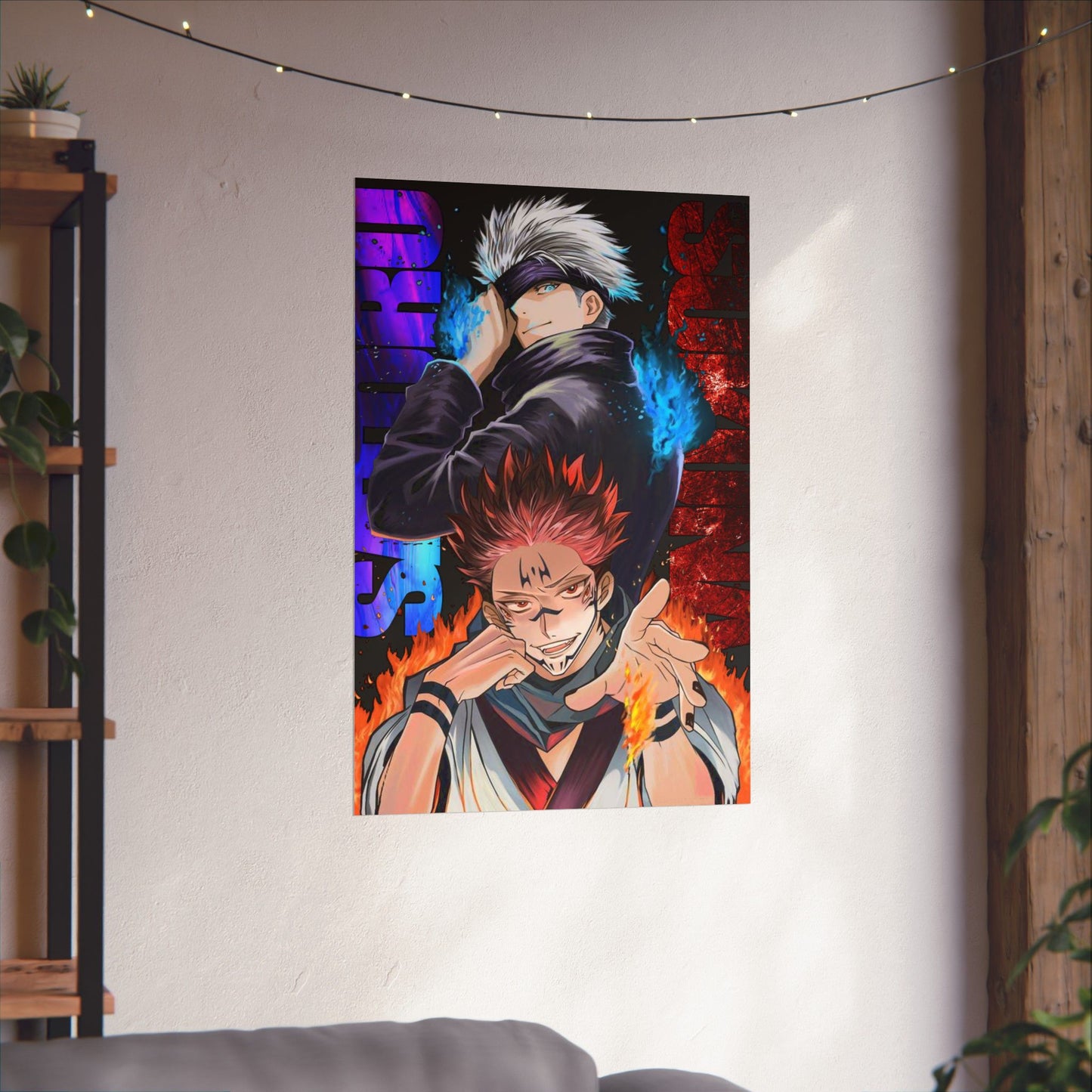 Satoru Gojo x Sukuna Matte Poster | Anime-Inspired Wall Art | Strongest Sorcerer vs King of Curses Anime Decor
