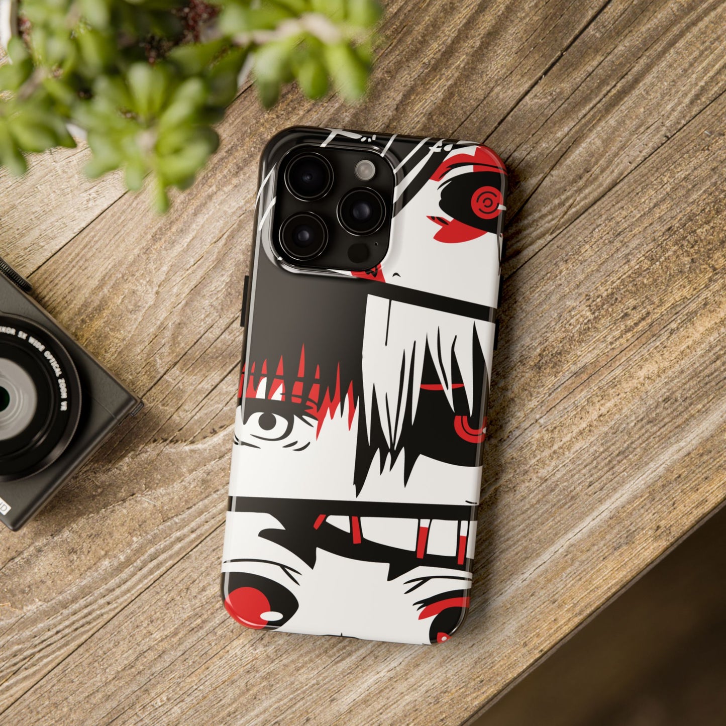 Crimson Gaze Double Layered Phone Case | Anime Protective Case | Kaneki Dark Otaku Phone Cover