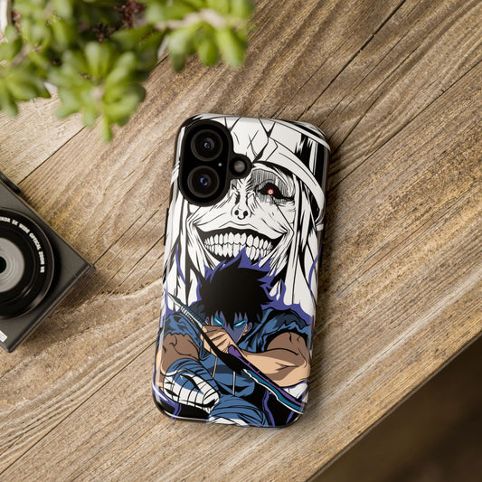 Sung Jinwoo vs Statue of God II Double Layered Phone Case | Double Dungeon Anime-Inspired Protective Case for iPhone & Samsung