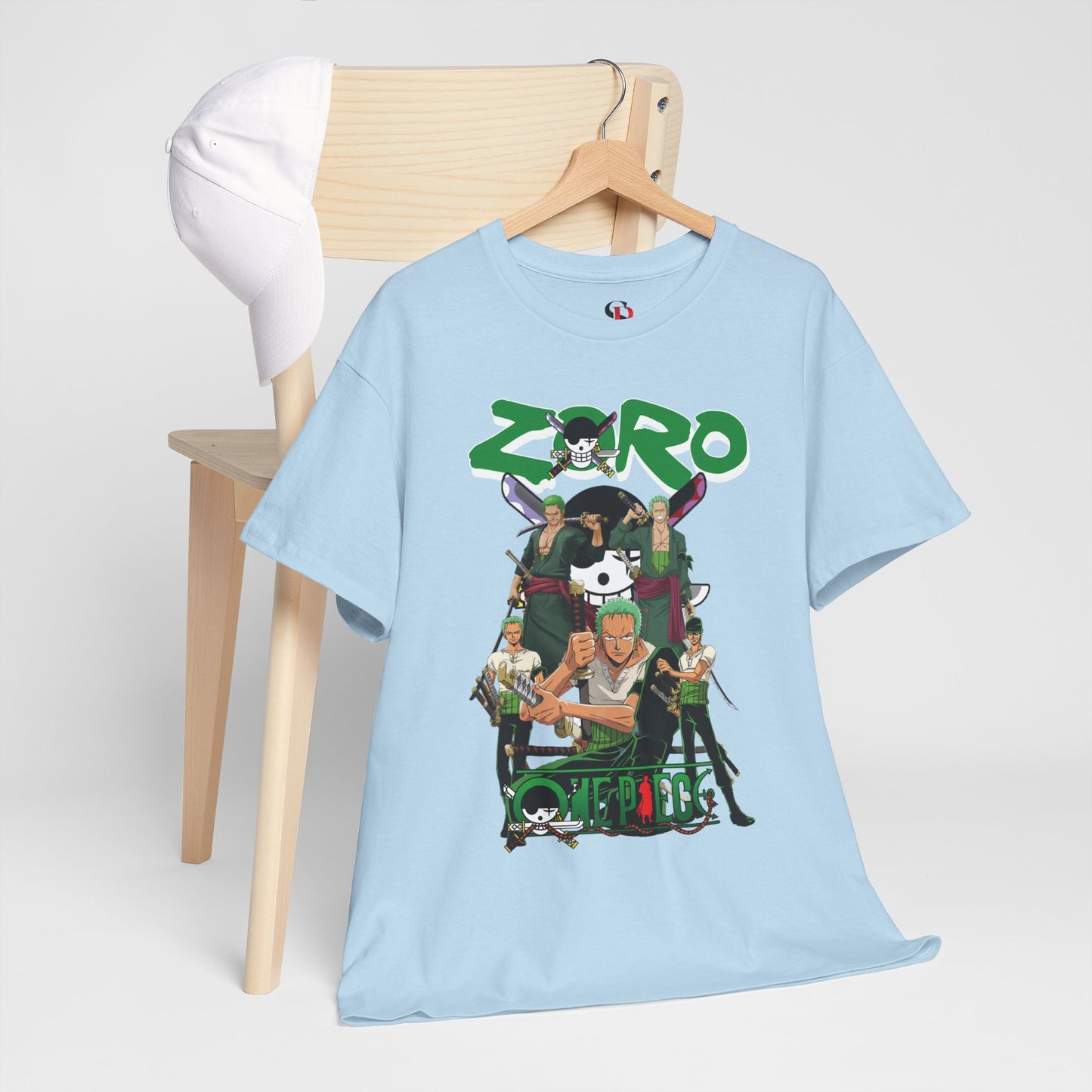 Zoro Unisex Heavy Cotton T-Shirt | One Piece Swordsman Anime Streetwear Tee
