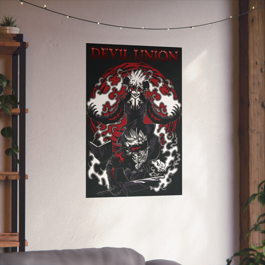 Asta & Liebe Devil Union Matte Vertical Poster | Black Clover Anime Wall Art