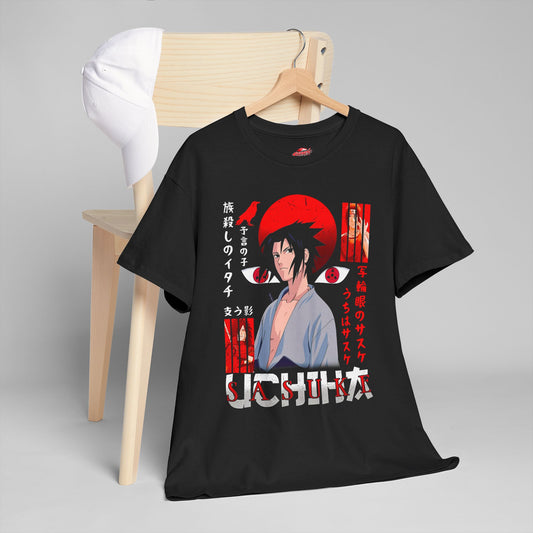 Sasuke Uchiha Unisex T-Shirt | Uchiha Clan Anime-Inspired Streetwear Graphic Tee | Mangekyo Sharingan Graphic Shirt | Otaku Manga Tee