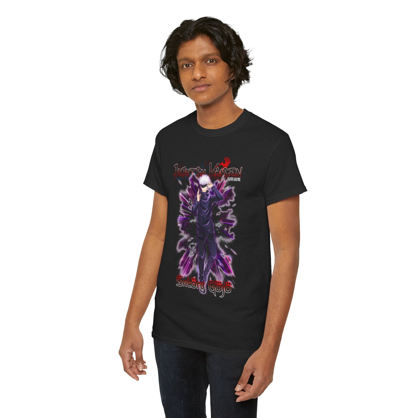 The Honored One Satoru Gojo Unisex Heavy Cotton T-Shirt | Anime-Inspired Streetwear Graphic Tee | Gojo Six Eyes Shirt