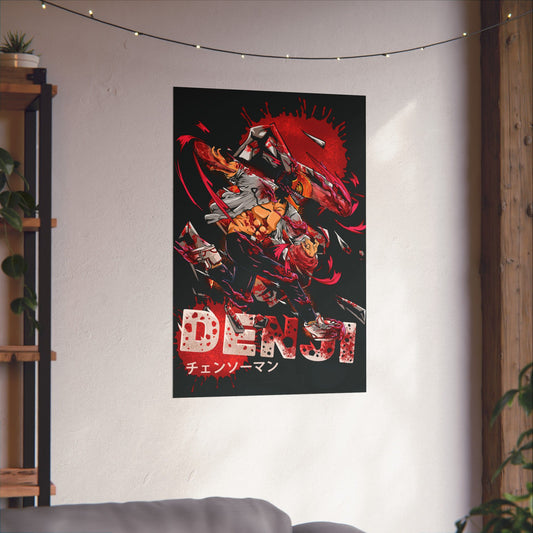 Denji Chainsaw Devil Form Matte Vertical Poster | Chainsaw Man Wall Art