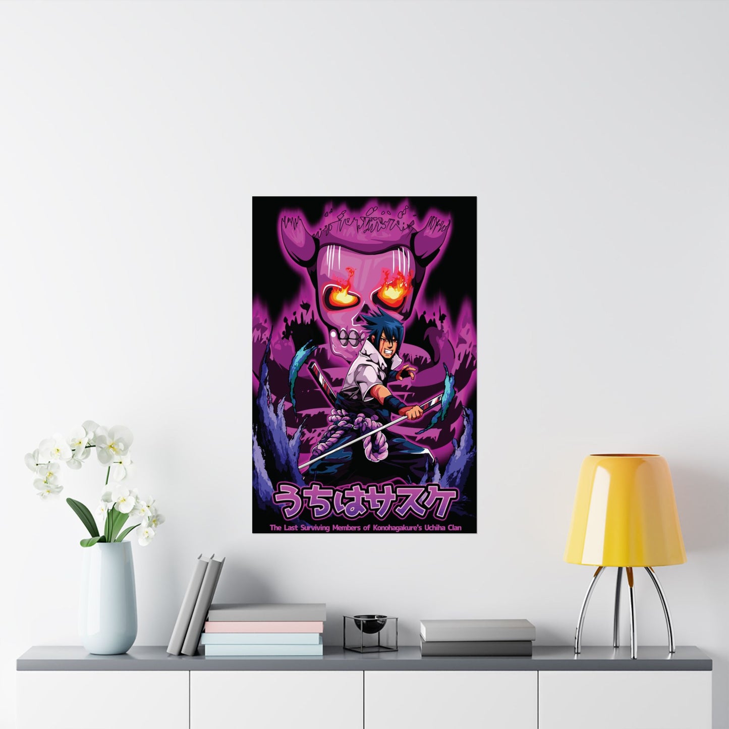 Sasuke Uchiha Susanoo Matte Poster | Anime-Ispired Wall Art | Mangekyo Sharingan Uchiha Decor | Otaku Manga Wall Print