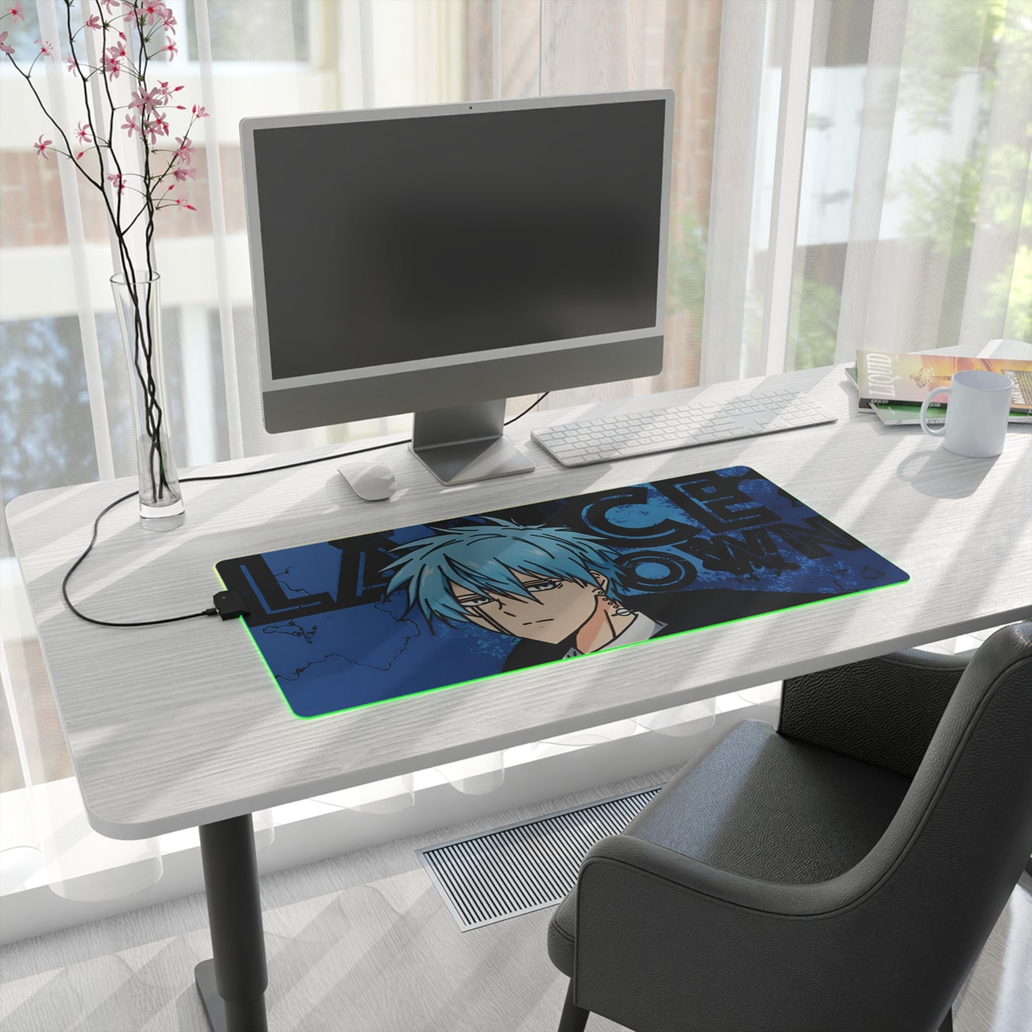 Lance Crown LED Gaming Mouse Pad | Anime-Inspired RGB Desk Mat | Anime Desk Setup | Otaku Gamer Mousepad
