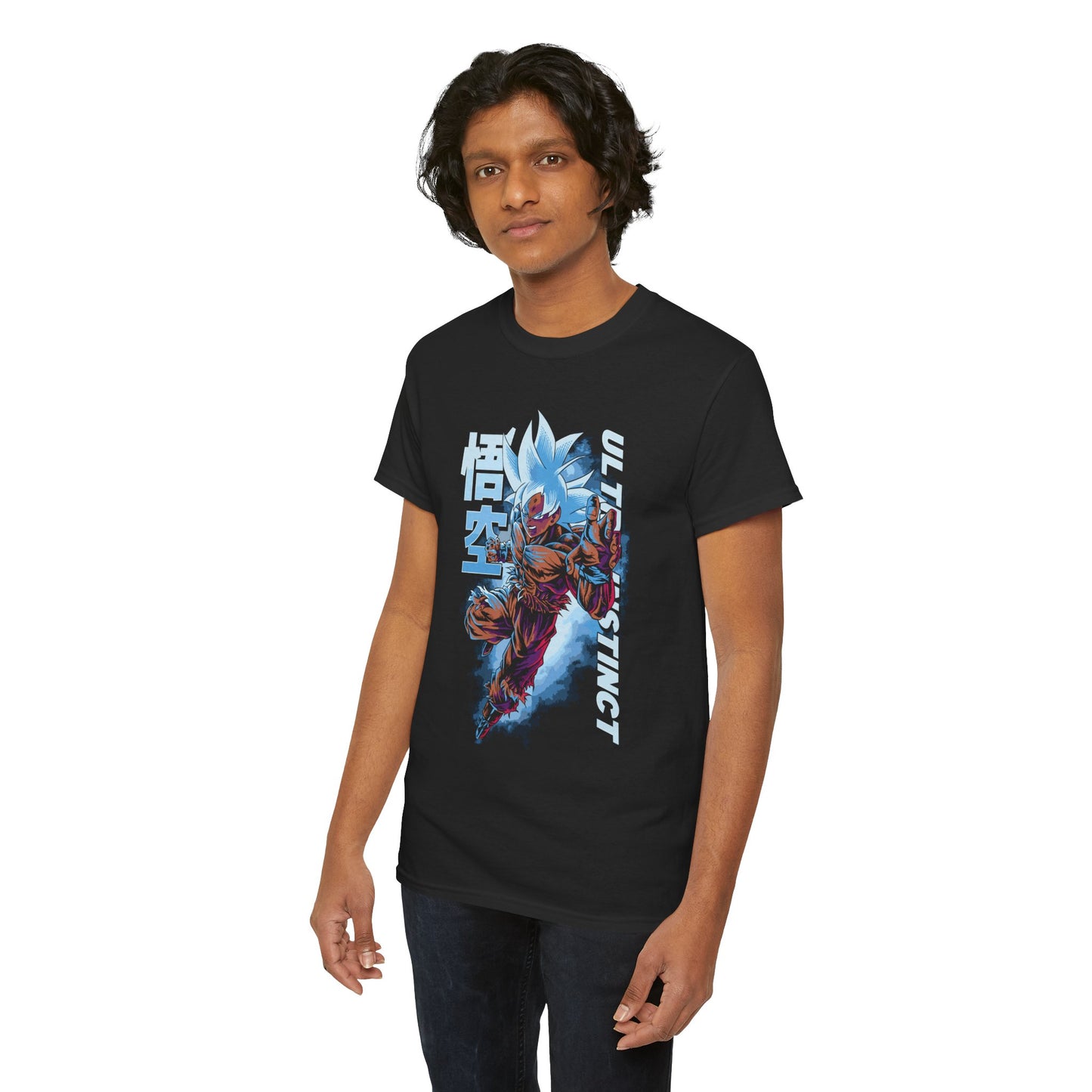 Goku Ultra Instinct Unisex Heavy Cotton T-Shirt | Dragon Ball Super-Inspired Anime Tee