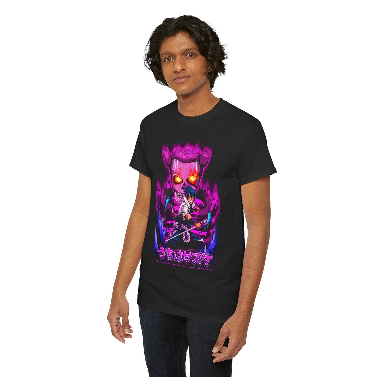 Sasuke Uchiha Susanoo Unisex T-Shirt | Anime-Inspired Streetwear Graphic Tee | Mangekyo Sharingan Uchiha Graphic Shirt | Otaku Manga Tee