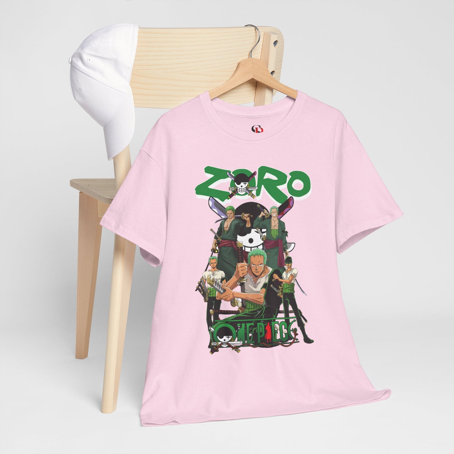 Zoro Unisex Heavy Cotton T-Shirt | One Piece Swordsman Anime Streetwear Tee
