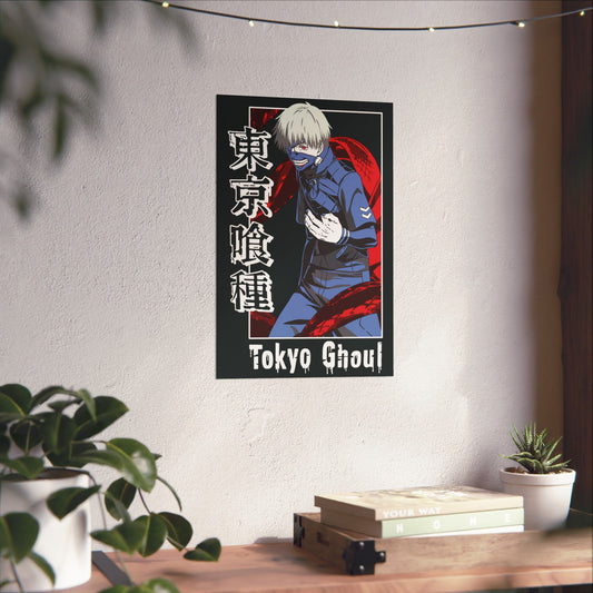 Tokyo Ghoul Matte Vertical Poster | Ken Kaneki Anime Wall Art