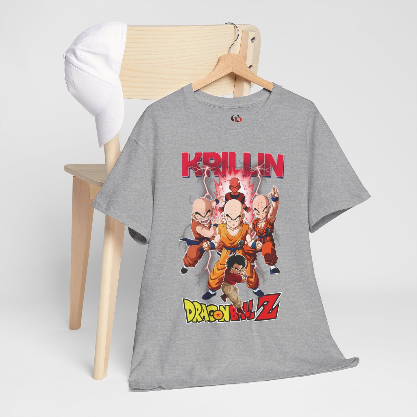 Krillin “Earth’s Strongest” Unisex Heavy Cotton T-Shirt | Dragon Ball Z Streetwear Tee