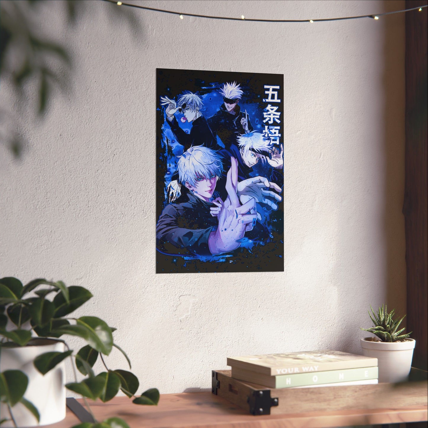 4 Styles of Gojo Matte Poster | Anime-Inspired Wall Art | Satoru Gojo Anime Collage Decor | Otaku Manga Wall Print