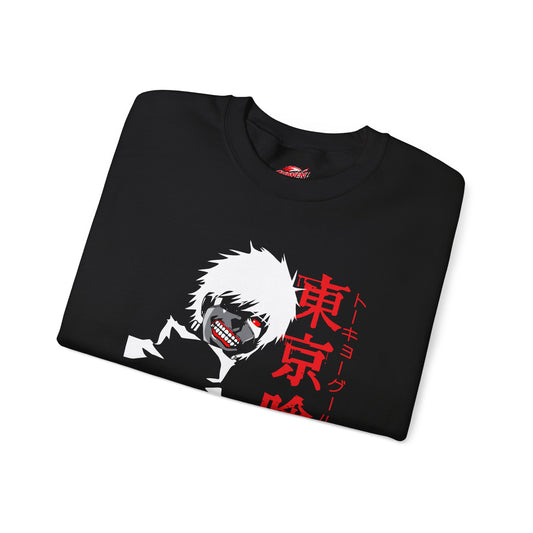 Kaneki Awakened Shadow Unisex Heavy Blend Crewneck | Anime-Inspired Sweatshirt | Dark Otaku Streetwear