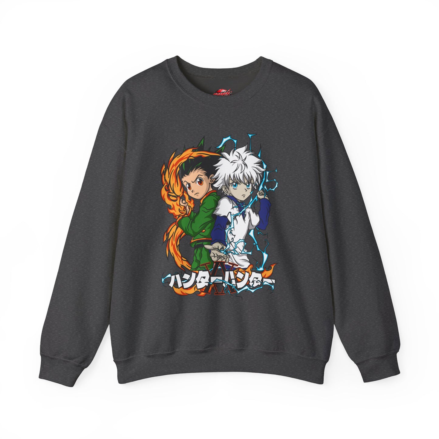 Gon & Killua Duo Unisex Heavy Blend Crewneck Sweatshirt Anime-Inspired Streetwear