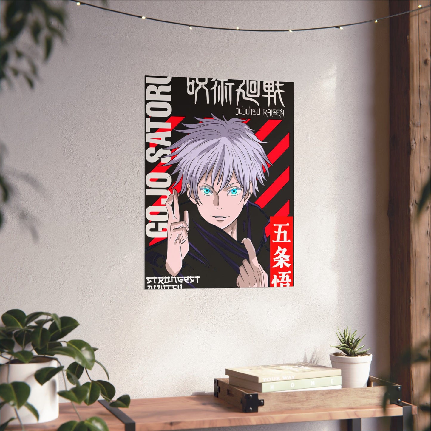 Gojo Satoru Matte Poster | Strongest Jujutsu Sorcerer Wall Art | Anime-Inspired Decor | Otaku Manga Wall Print