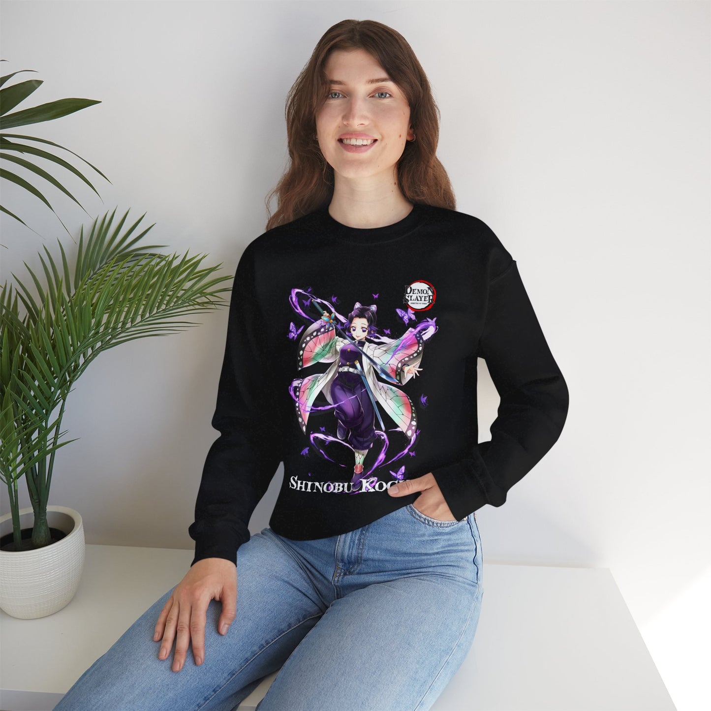 Shinobu Kocho Crewneck | Insect Hashira Anime-Inspired Sweatshirt