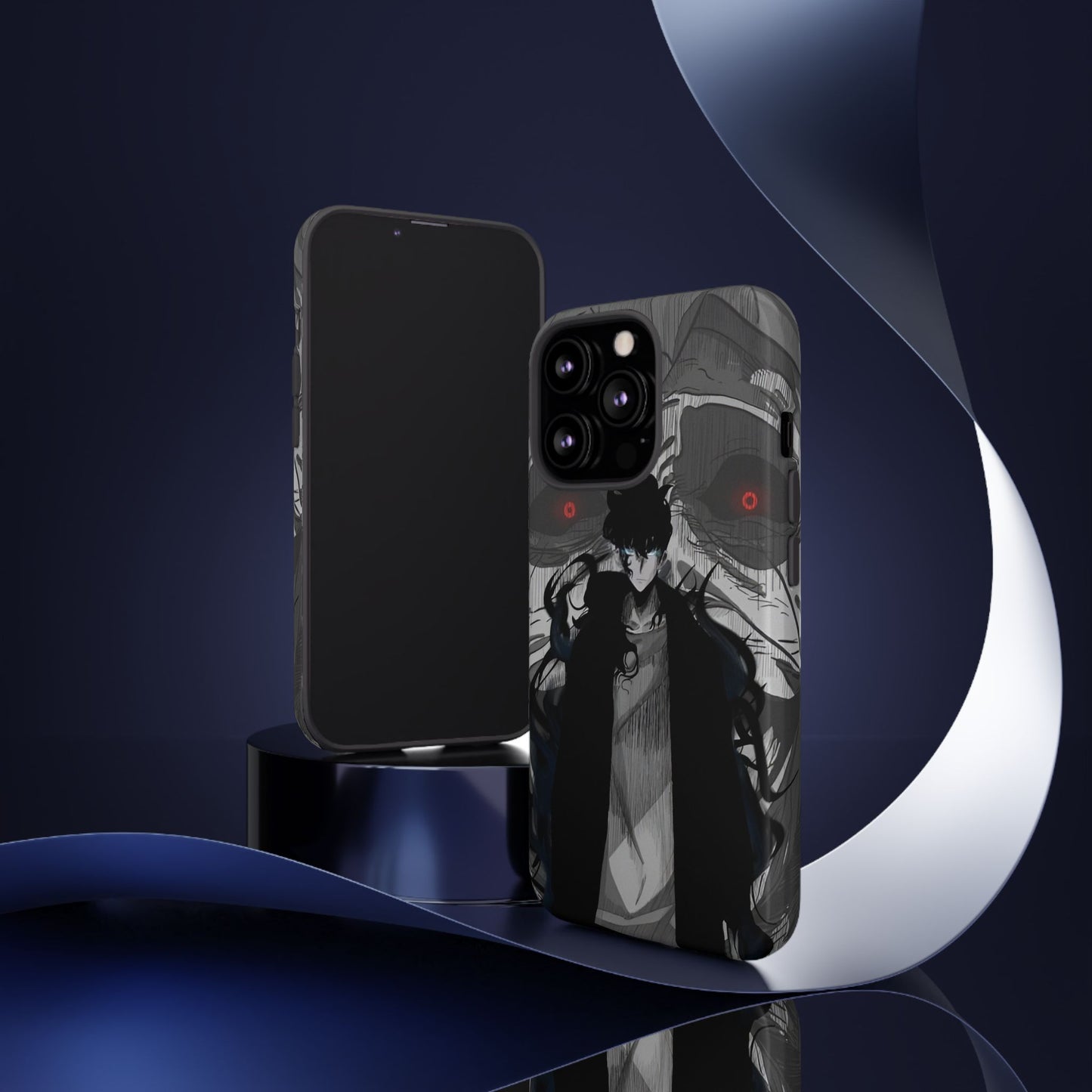 Sung Jin-Woo Monarch’s Rise Double Layered Phone Case | Shadow Monarch Anime-Inspired Protective Case for iPhone & Samsung