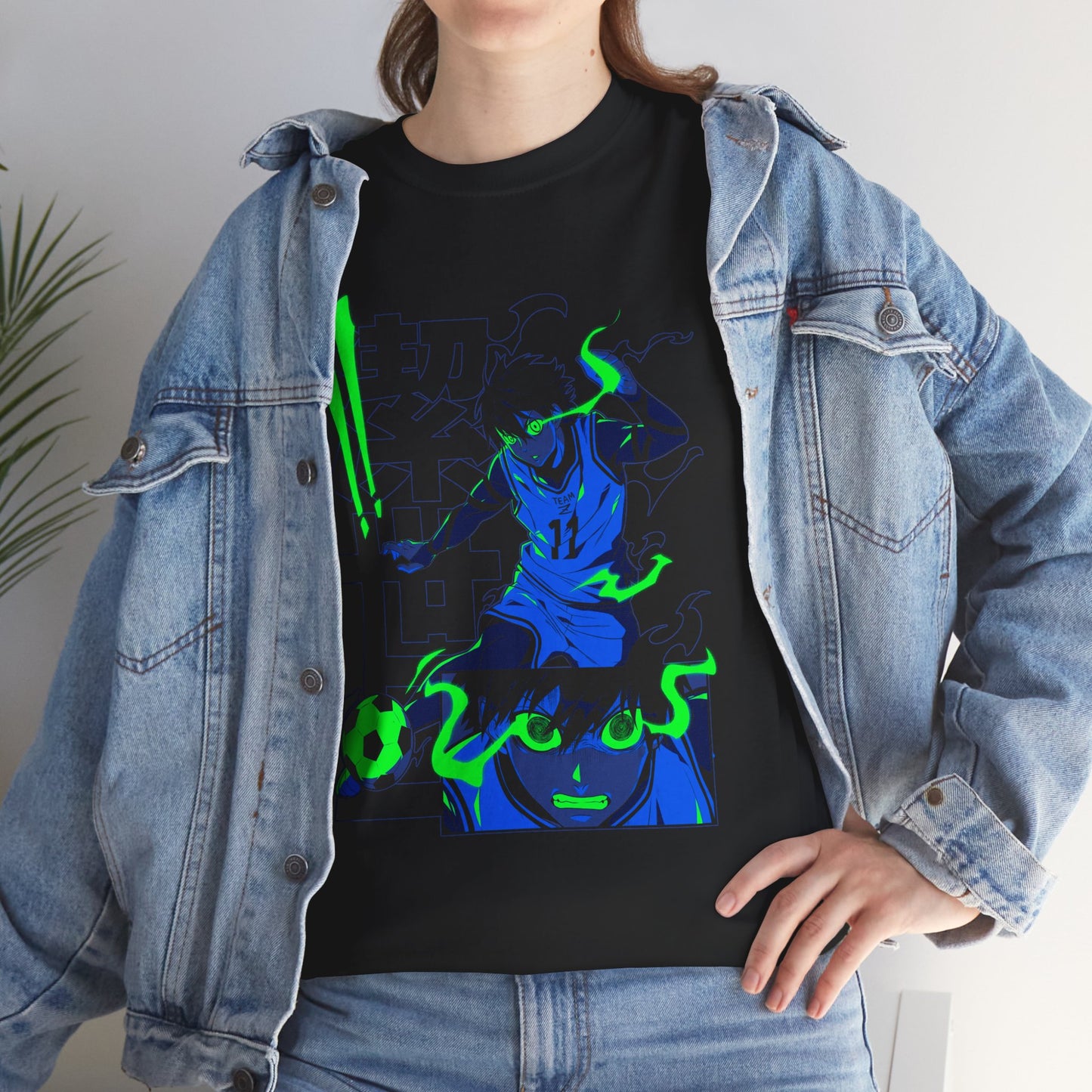 Yoichi Isagi Unisex Heavy Cotton T-Shirt | Blue Lock Soccer Anime Streetwear Tee