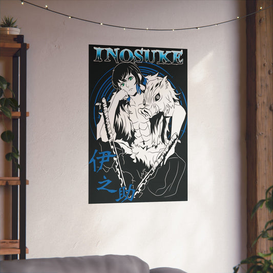 Inosuke Poster | Demon Slayer Matte Vertical Wall Art
