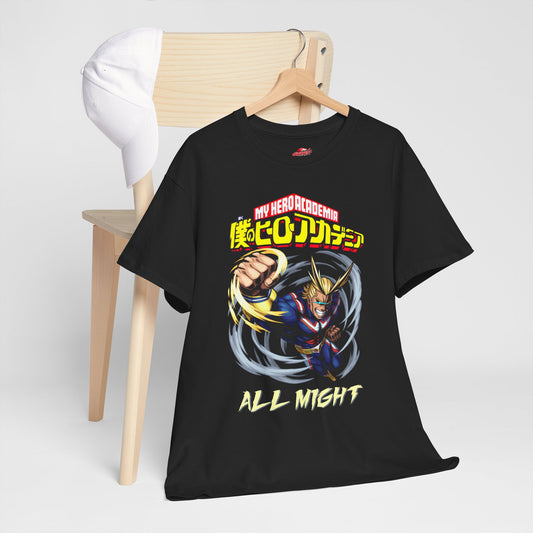 All Might T-Shirt | Anime-Inspired Graphic Shirt | Symbol of Peace Streetwear Tee | Otaku Manga Graphic Unisex T-Shirt