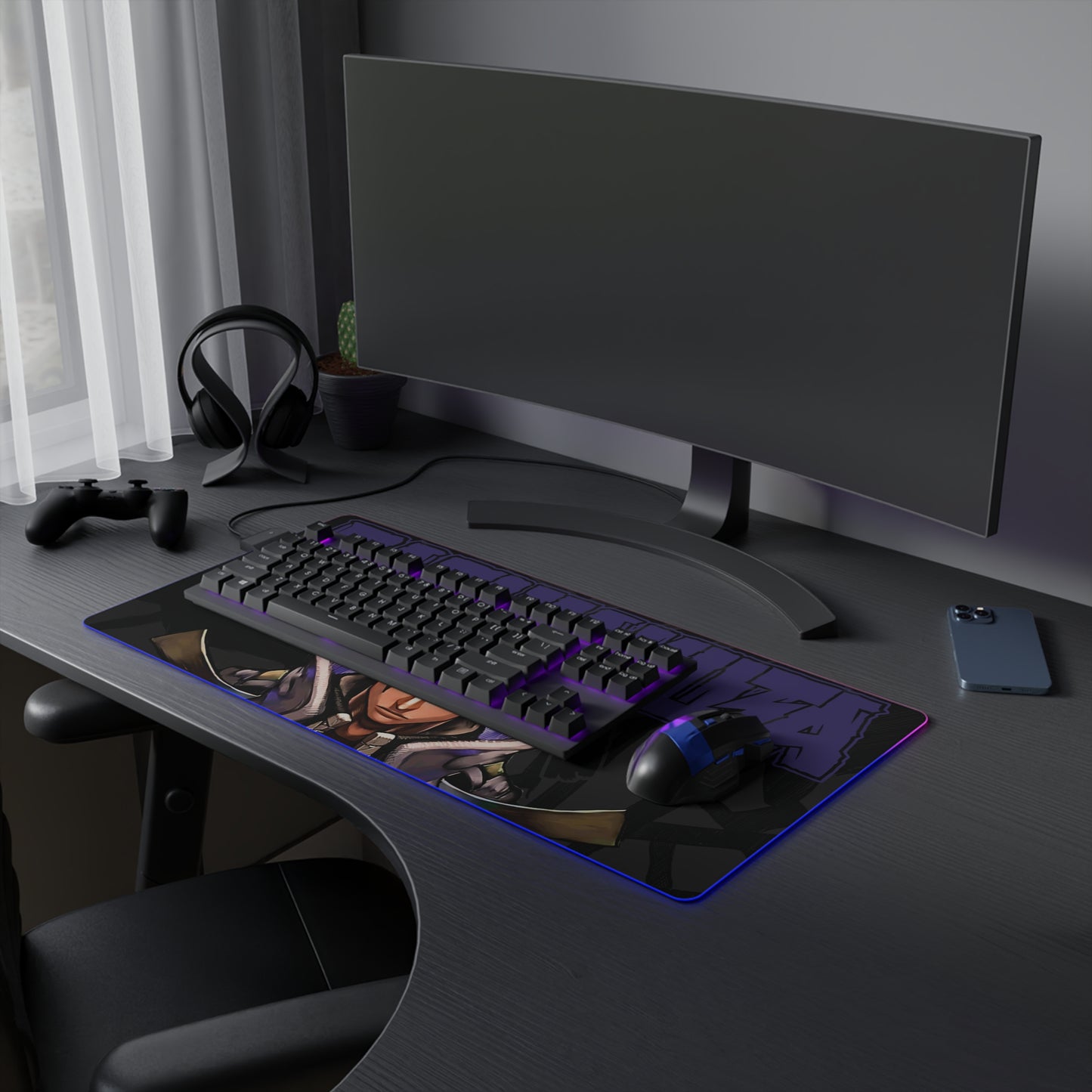 Zodyl Typhon II LED Gaming Mouse Pad | Anime-Inspired Desk Mat