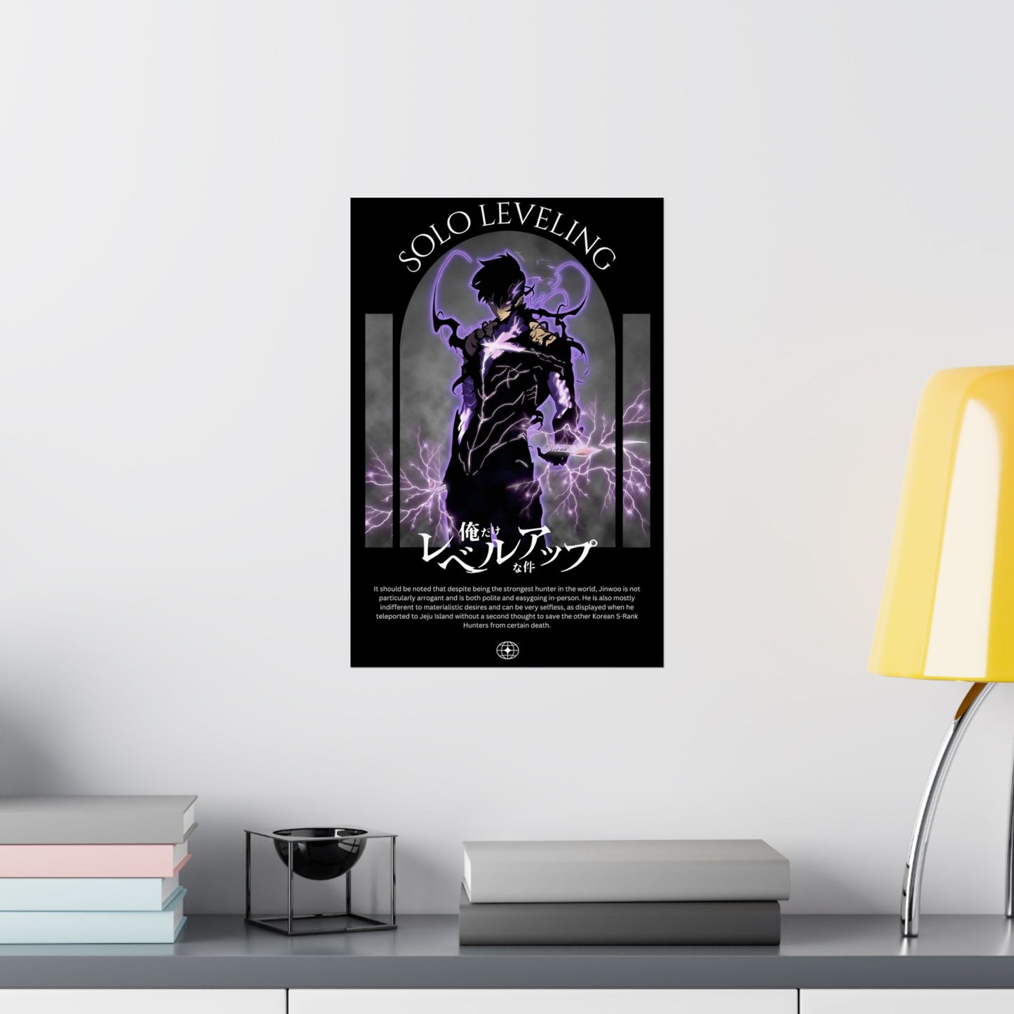 Sung Jinwoo Monarch Awakening Matte Vertical Poster | Anime-Inspired Wall Art | Shadow Monarch Print