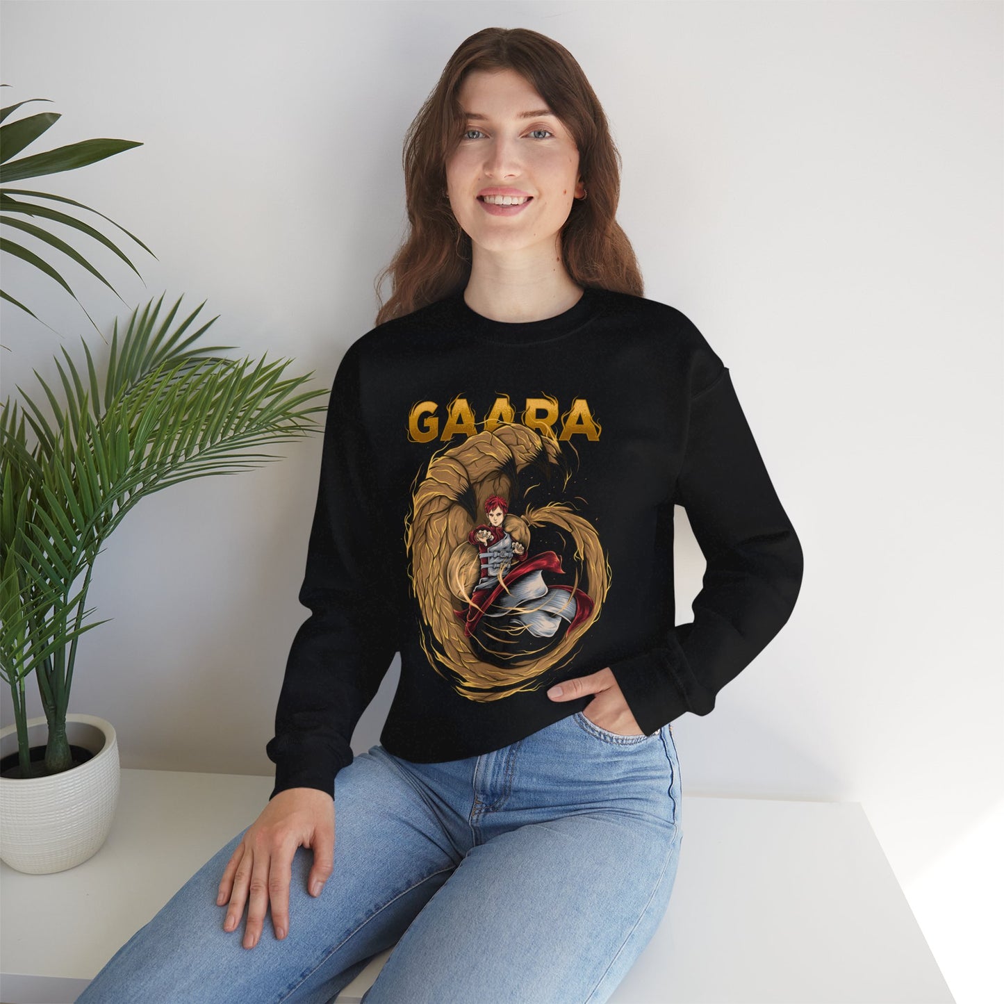 Gaara Sand Coffin Crewneck | Anime-Inspired Streetwear Graphic Sweatshirt | Kazekage Graphic Sweater | Otaku Manga Pullover