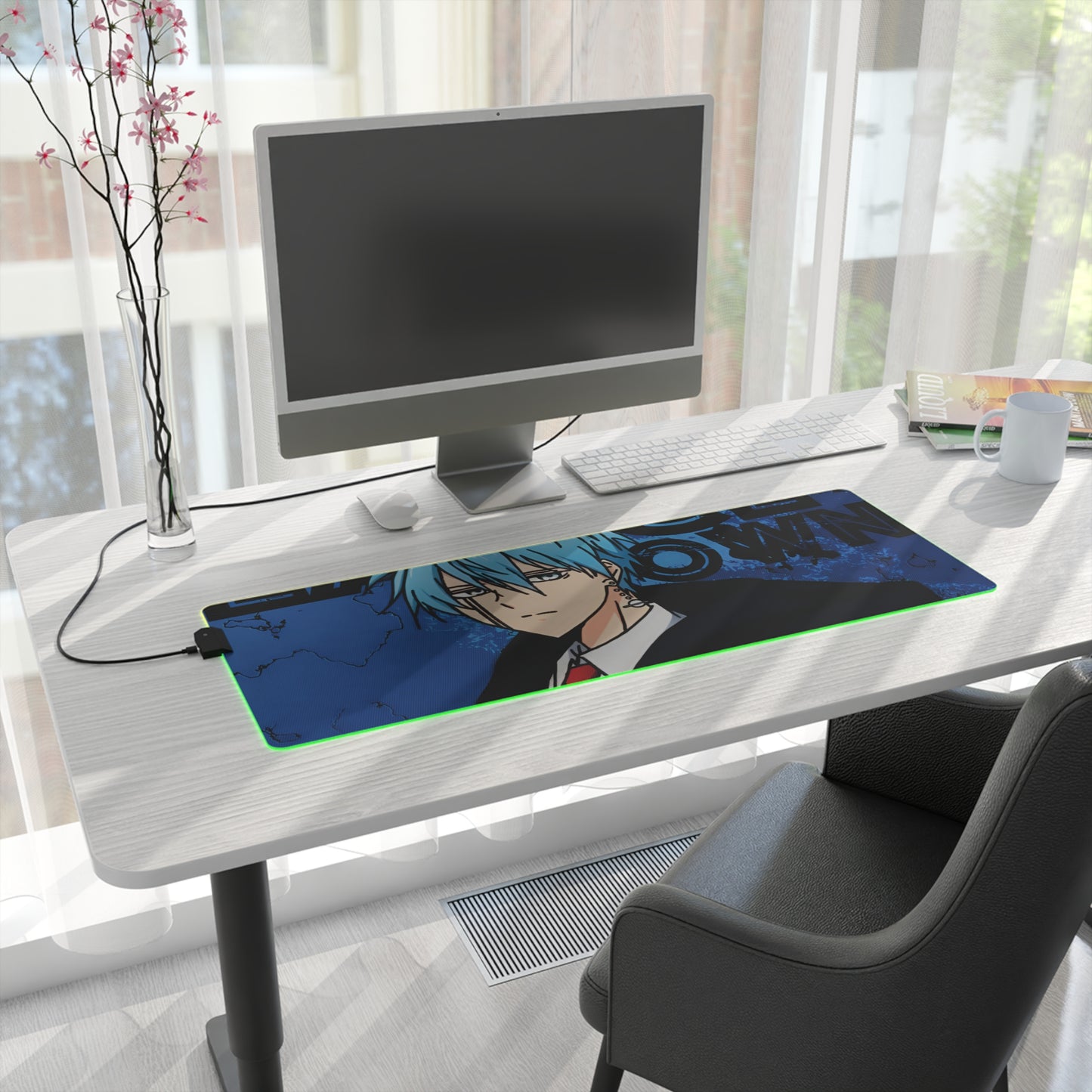 Lance Crown LED Gaming Mouse Pad | Anime-Inspired RGB Desk Mat | Anime Desk Setup | Otaku Gamer Mousepad